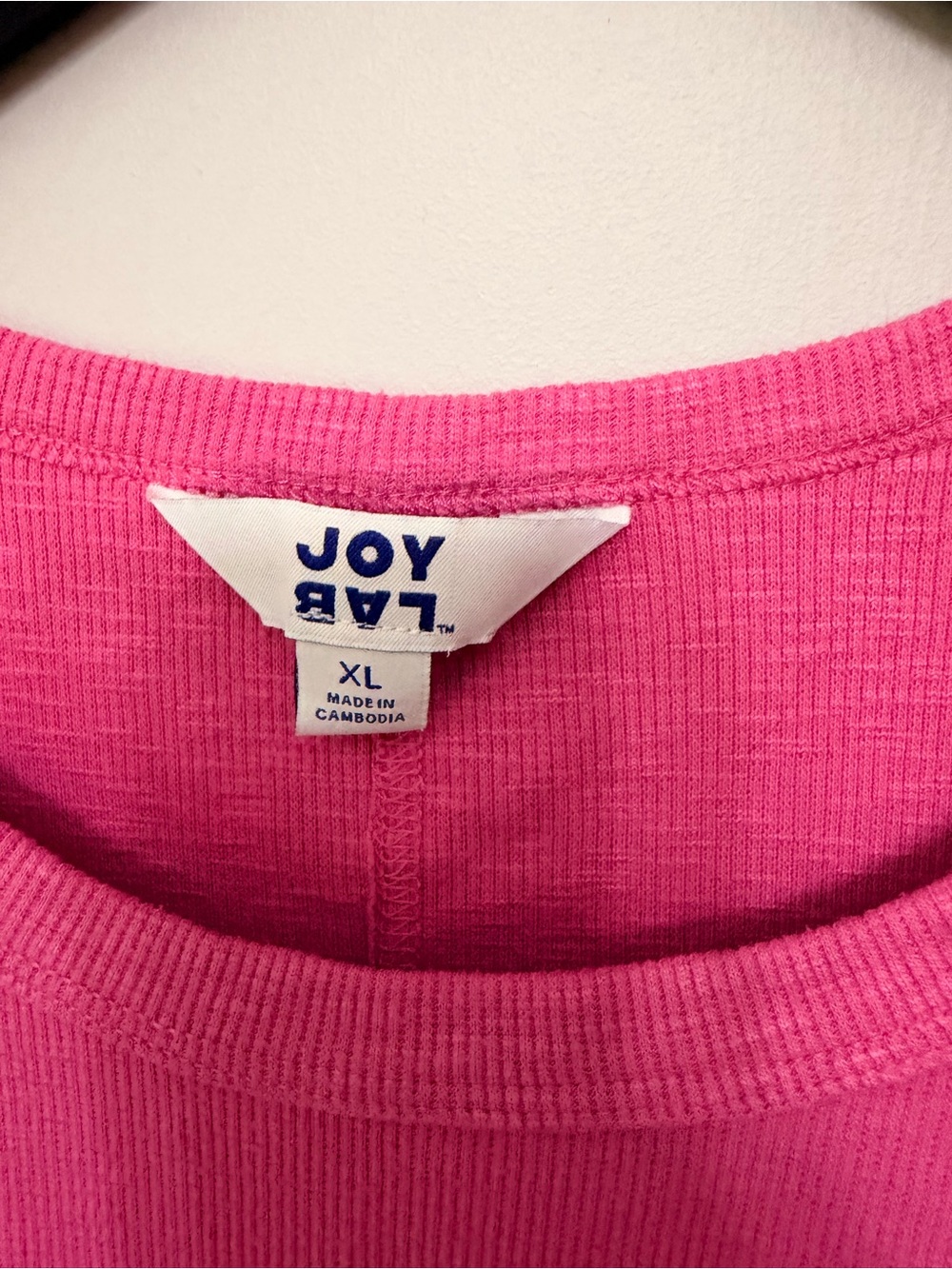 Joylab Pink Ribbed Crop Tank - Picture 2 of 4